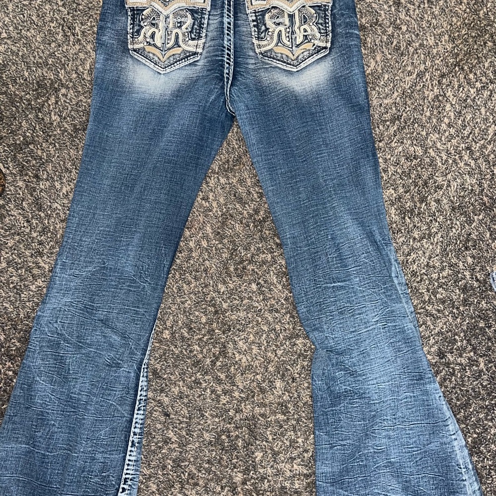 Blue Embellished Women's Jeans